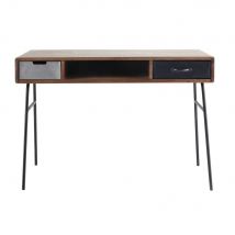 Scrivania vintage in massello di mango e metallo - Modello Industriale - Grigio - - Legno - Maisons du Monde