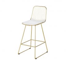 Sedia per isola centrale in metallo dorato e bianca alt. 65 cm - Modello Contemporaneo - Maisons du Monde