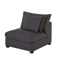 Sessel ohne Armlehnen für Sofa mit Baumwollbezug, schiefergrau modern Stil - Stoff - Maisons Du Monde