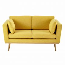 Sofa 2-sitzig, gelb vintage Stil - Stoff - Maisons Du Monde