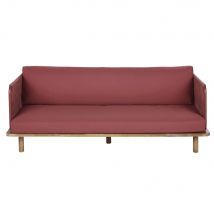 Sofá De Jardim De Corda Entrançada Terracota E Madeira De Acácia Maciça estilo exótico - Vermelho Pvc E Sintético - Maisons Du Monde
