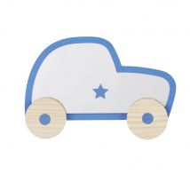 Specchio automobile blu e beige 29x20 cm - Modello Contemporaneo - Legno - Maisons du Monde