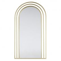 Specchio con cornice doppia in metallo dorato 88x164 cm - Modello Contemporaneo - Maisons du Monde