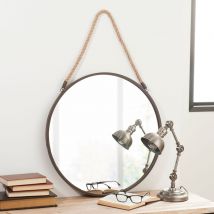 .Spiegel aus Metall, D.60 industrial Stil - Grau - Metall - - Maisons Du Monde