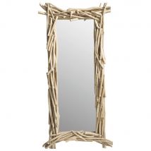 Spiegel aus Teak 153x75 seaside Stil - Beige - Holz - Maisons Du Monde