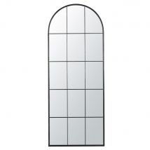 Spiegel in Fensteroptik aus Metall, schwarz 71x180 classic chic Stil - Metall - Maisons Du Monde