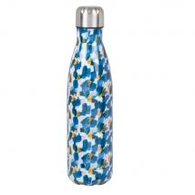Stainless steel insulated bottle w/ blue, green, white & yellow print 0.5L contemporary style - Multicolour Stainless Steel - Maisons Du Monde