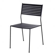 Stapelbarer Gartenstuhl aus schwarzem Stahl Stil modern Maisons du Monde