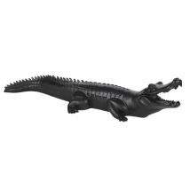 Statuetta coccodrillo nero alt. 20 cm - Modello Esotico - Resina - Maisons du Monde
