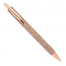 Stift aus goldfarbenem Metall mit rosa Pailletten Stil classic chic Maisons du Monde