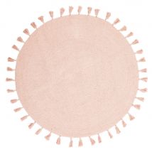Tapete Redondo Com Franjas De Algodão Cor-de-rosa Diâmetro 100 Criança - Maisons Du Monde