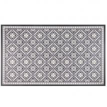 Tappeto in vinile con motivi grafici neri e grigi 50 cm x 80 cm - Modello Country - Grigio - - Ragazzo - Maisons du Monde