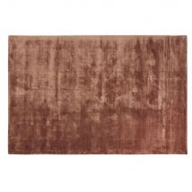 Tappeto in viscosa terracotta 160x230 cm modello contemporaneo - Rosso - Maisons Du Monde