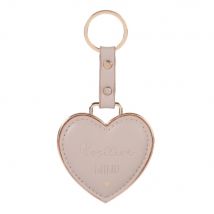 Taupe heart key ring country style - Taupe - Pvc And Synthetic - Maisons Du Monde