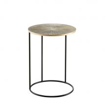 Tavolino da divano in metallo color bronzo e nero - Modello Esotico - Dorato - - Maisons du Monde