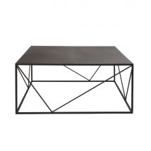 Tavolino da salotto quadrato in metallo nero - Modello Contemporaneo - - Maisons du Monde
