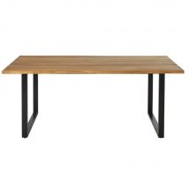 Tavolo da giardino in legno massello di acacia e metallo nero 6/8 persone, 190 cm - Modello Contemporaneo - - Maisons du Monde