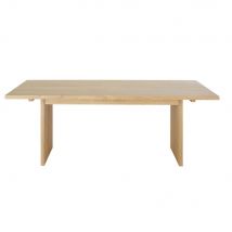 Tavolo da pranzo in legno massello di rovere beige per 8/10 persone larg. 200 cm - Modello Contemporaneo - Maisons du Monde