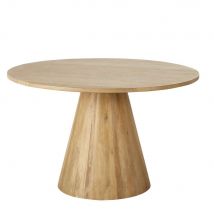 Tavolo da pranzo rotondo in legno massello di mango sbiancato 5/6 persone, D 120 - Modello Contemporaneo - Marrone - - Maisons du Monde