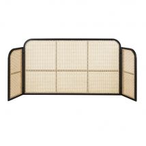 Testata da letto vintage 140/160 cm in legno massello di frassino e rattan incannucciato - Modello Vintage - Beige - Vimini - Maisons du Monde