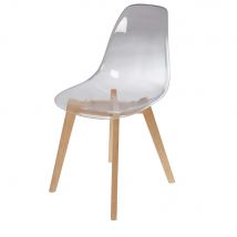Transparenter skandinavischer Stuhl mit Eiche Stil modern Maisons du Monde