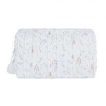 Underwater print baby wash bag in ecru organic muslin cotton style - White - Maisons Du Monde
