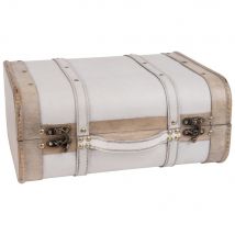 Valigia vintage bianca borchie dorate - Modello Esotico - Bianco - Maisons du Monde
