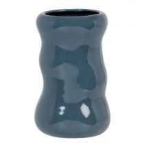 Vase aus blauem Dolomit, H15cm Stil seaside Blau Dolomit Maisons du monde