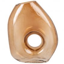 Vase aus braunem Glas, H22cm Stil vintage Kristall Maisons du Monde