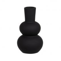 Vase aus schwarzem Dolomit, H12cm Stil exotic Schwarz Dolomit Maisons du monde