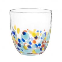 Vaso de cristal transparente con lunares multicolores Estilo contemporáneo Cristal Maisons du monde