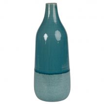 Vaso in ceramica bicolore, 37 cm - Modello In riva al mare - Blu - Maisons du Monde