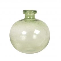 Vaso rotondo in vetro verde alt. 18 cm - Modello Country - Trasparente - Maisons du Monde