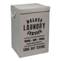 Wäschekorb Laundry Deluxe Aus Stoff Stil industrial - Grau - Festliche Dekoration - Maisons Du Monde