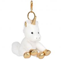 White and Gold Unicorn Key Ring contemporary style - White - Cotton - Maisons Du Monde