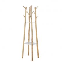 White and natural tree branch-effect coat stand sea side style - Beige Wood - Maisons Du Monde