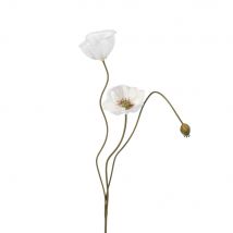 White Artificial Poppies country style - White - Pvc And Synthetic - Maisons Du Monde