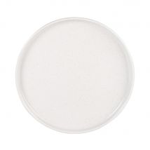 White Stoneware Dessert Plate contemporary style - White - Sandstone - Maisons Du Monde