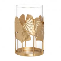 Windlicht aus Glas und goldfarbenem Metall Stil exotic Transparent Metall Maisons du monde