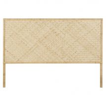 Woven bamboo 160cm headboard country style - Beige Wood - Maisons Du Monde