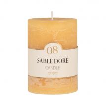 Yellow scented candle H10cm, 330g vintage style - Yellow Wax - Maisons Du Monde