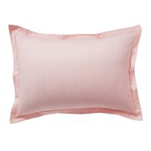 Becquet Taie d'oreiller 50x70 en satin de coton rose nude style classique chic - -