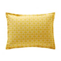 Becquet Taie d'oreiller rectangulaire en coton jaune citron style campagne - -