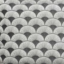 Home Maison Rideau à motifs géométriques "art déco" polyester gris 260 x 140 style contemporain