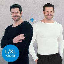 Thermaline Comfortwear Thermoshirt Herren / L-XL / schwarz + weiß