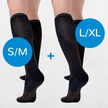 Copper Fit Support Socks Stützstrümpfe S-M + L-XL