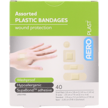 AeroPlast Assorted Washproof Plasters 40 Plasters