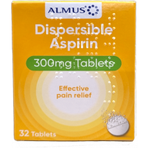 Almus Dispersible Aspirin 300mg 32 Tablets