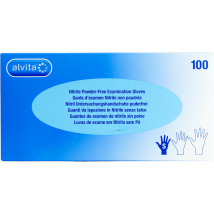 Alvita Nitrile Powder Free Examination Gloves Small 100 Pack