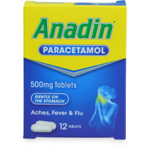 Anadin Paracetamol 500mg 12 Tablets